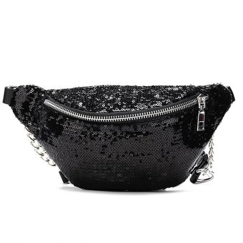 Sac Banane Sequins Noir