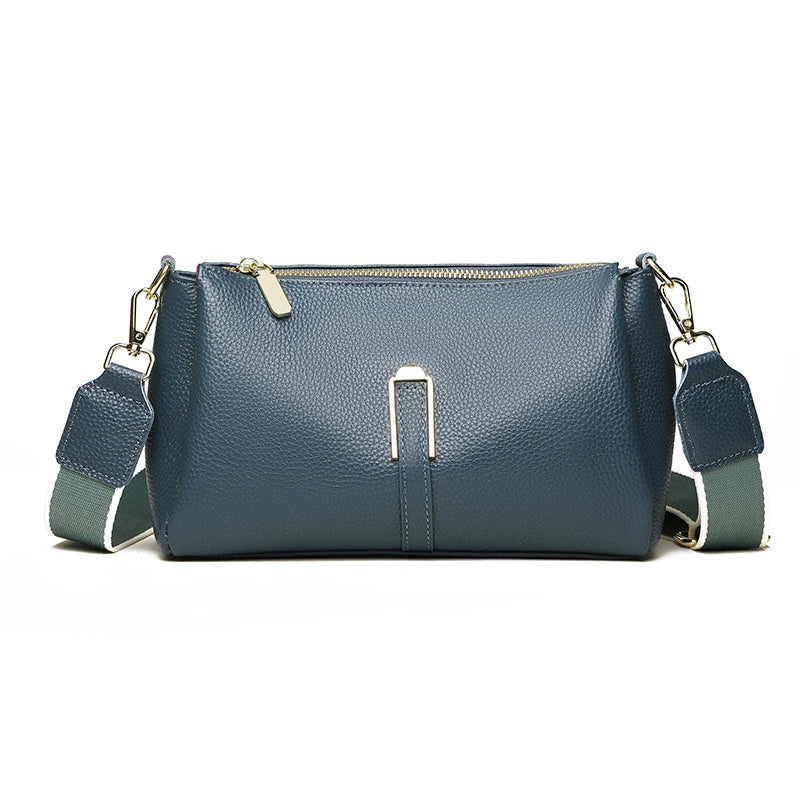 Sac en Bandoulière Cuir Femme Bleu