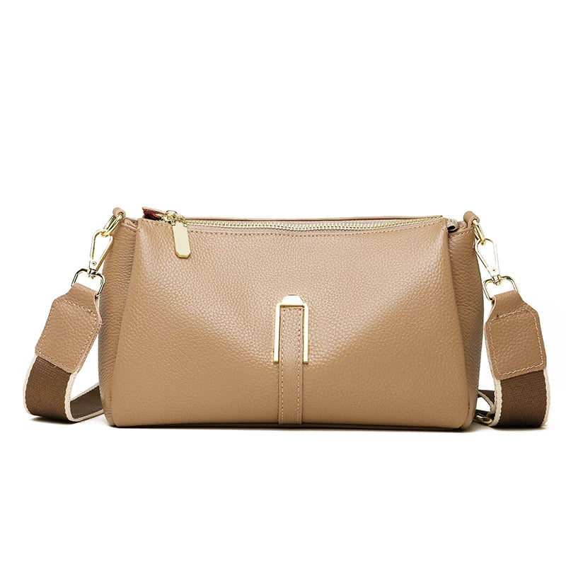 Sac en Bandoulière Cuir Femme Camel