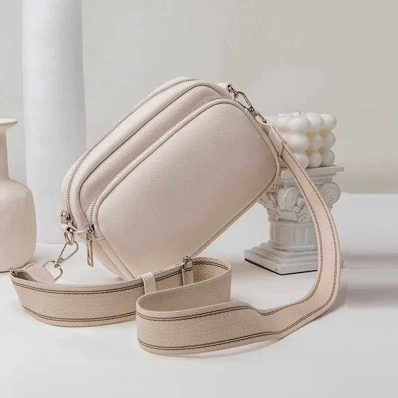 Petit Sac Bandoulière Femme Beige
