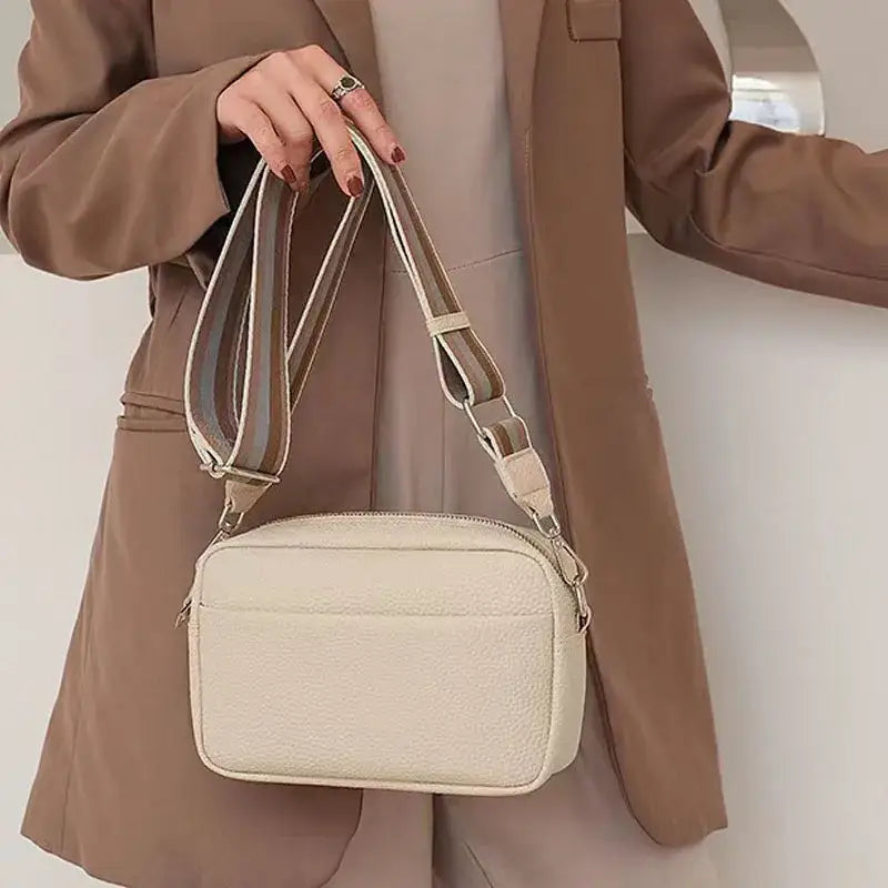 Petit Sac en Bandoulière Femme Beige