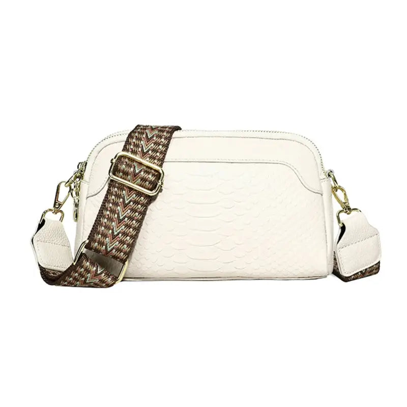 Sac à Bandoulière Femme en Cuir Blanc