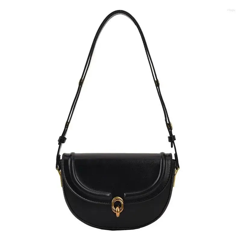 Sac à Main Banane Cuir Femme Noir