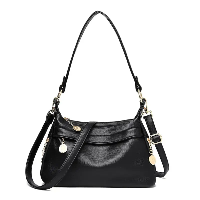 Sac à Main en Bandoulière Cuir Noir