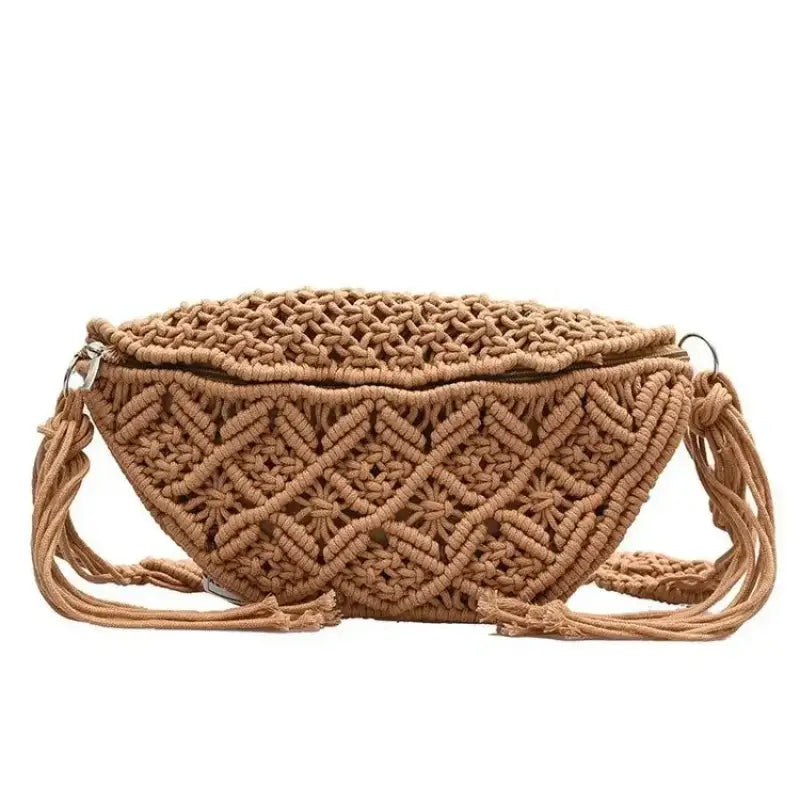 Sac Banane au Crochet Camel