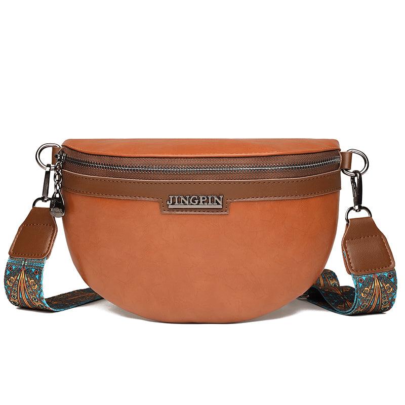 Sac Banane Bandoulière Femme Ethnique Marron