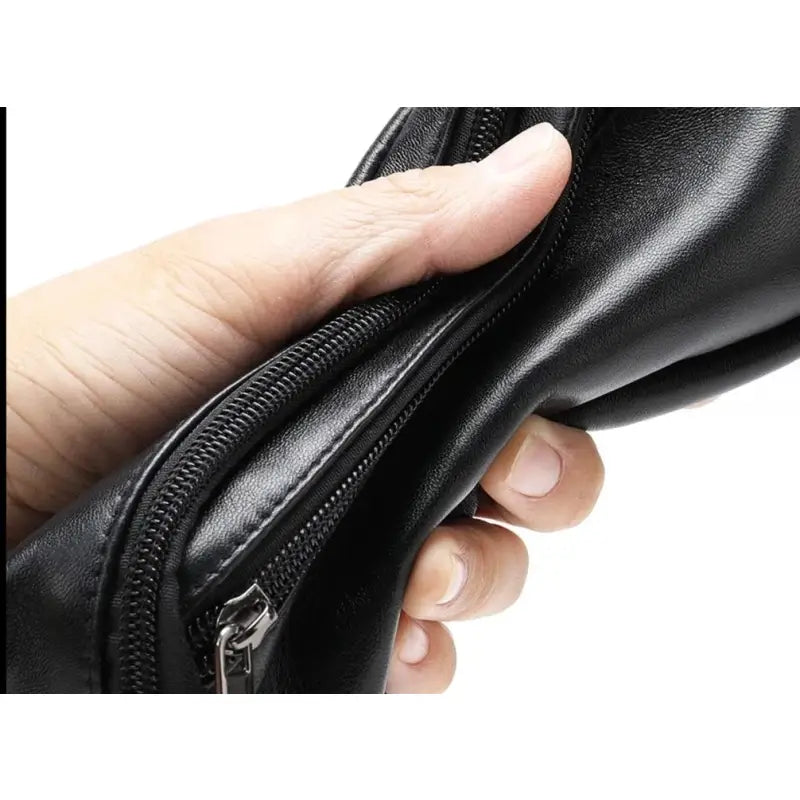 Sac Banane Bandoulière Homme Cuir Noir