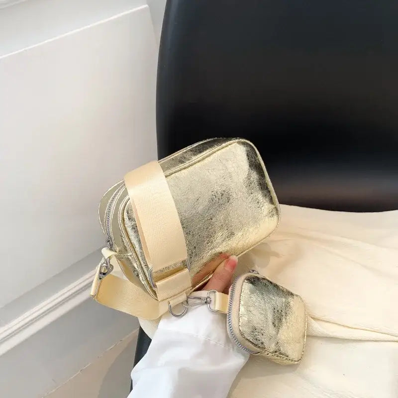 Sac Banane Bandoulière Irisé Femme Jaune