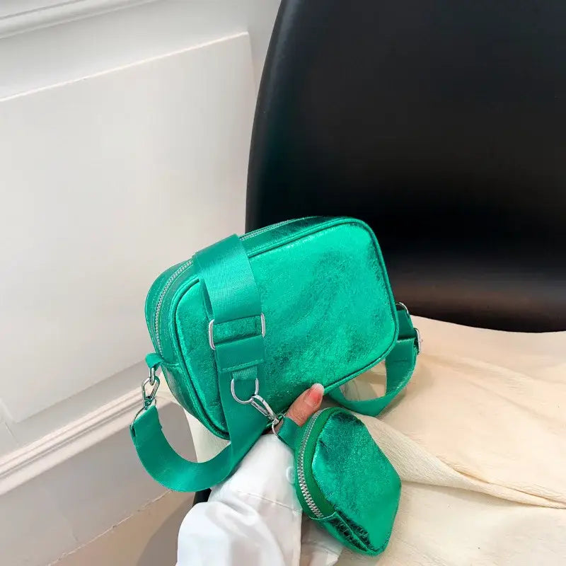 Sac Banane Bandoulière Irisé Femme Turquoise