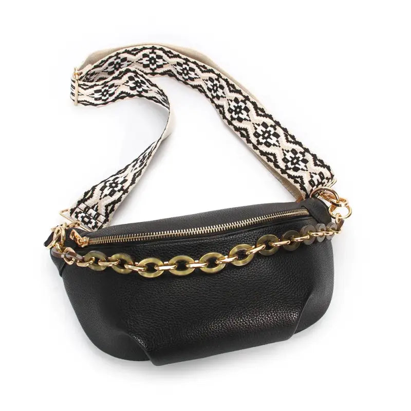 Sac Banane Cuir Noir Noir