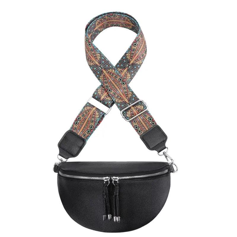 Sac Bandoulière Banane Femme avec bandoulière orange avec des motifs