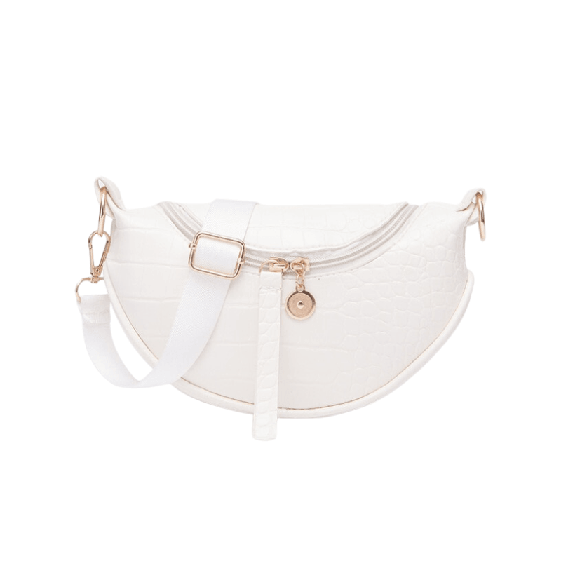 Sac Banane en Cuir Femme - Blanc