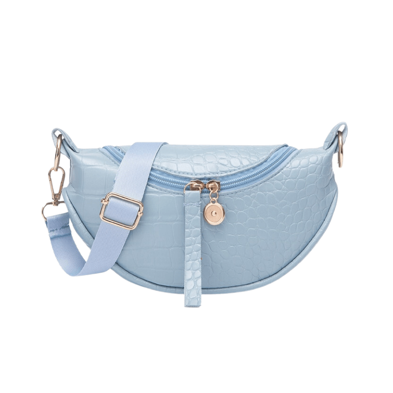 Sac Banane en Cuir Femme - Bleu