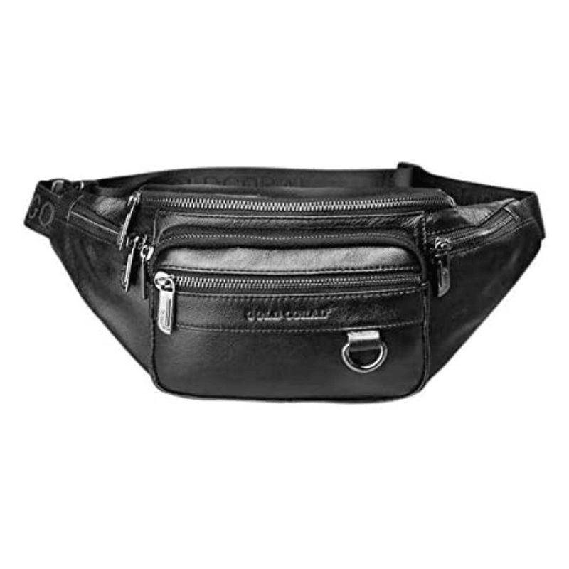 Sac Banane en Cuir Homme - Noir