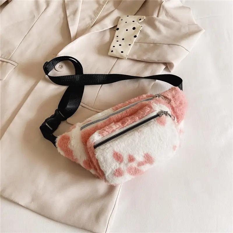 Sac Banane en Fourrure Rose