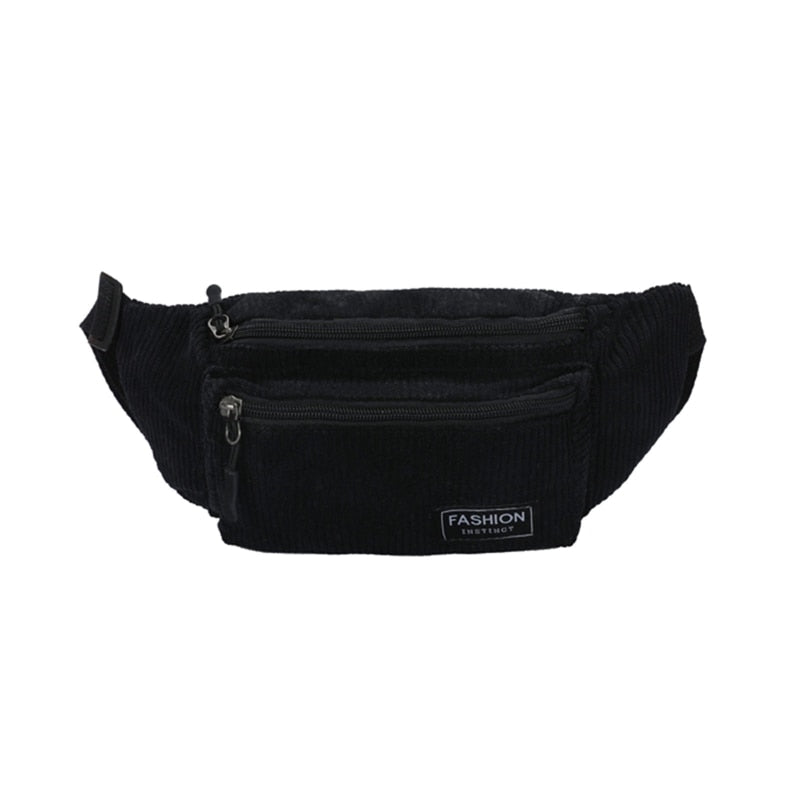 Sac Banane en Velours - Noir