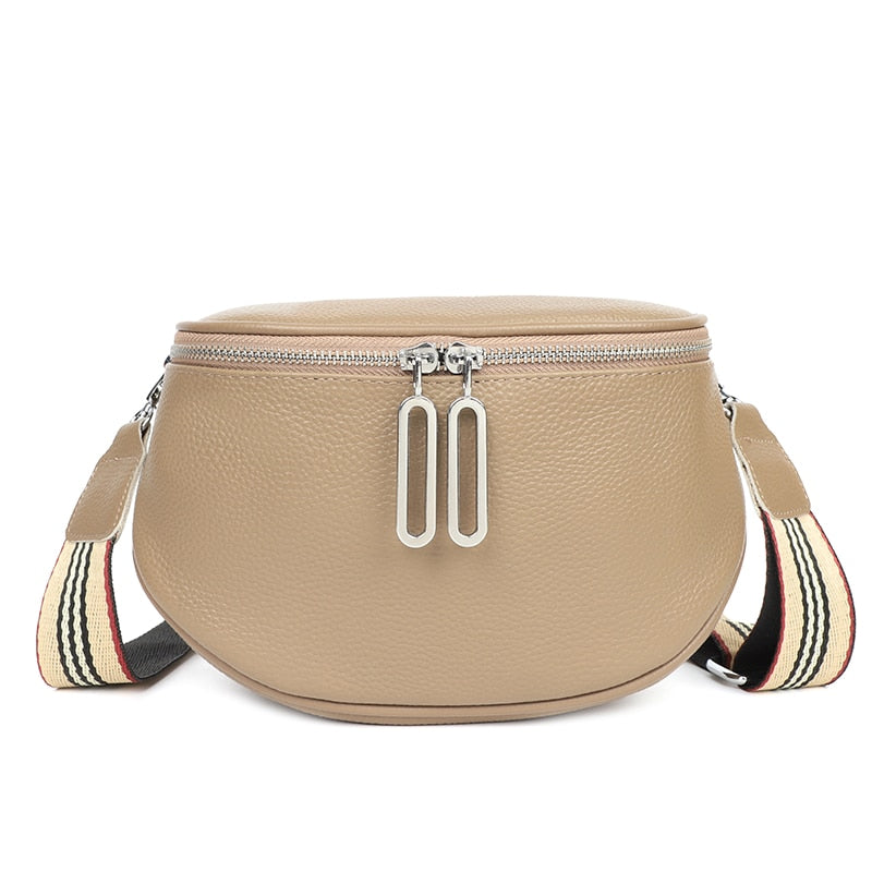 Sac Banane Femme en Cuir - Beige