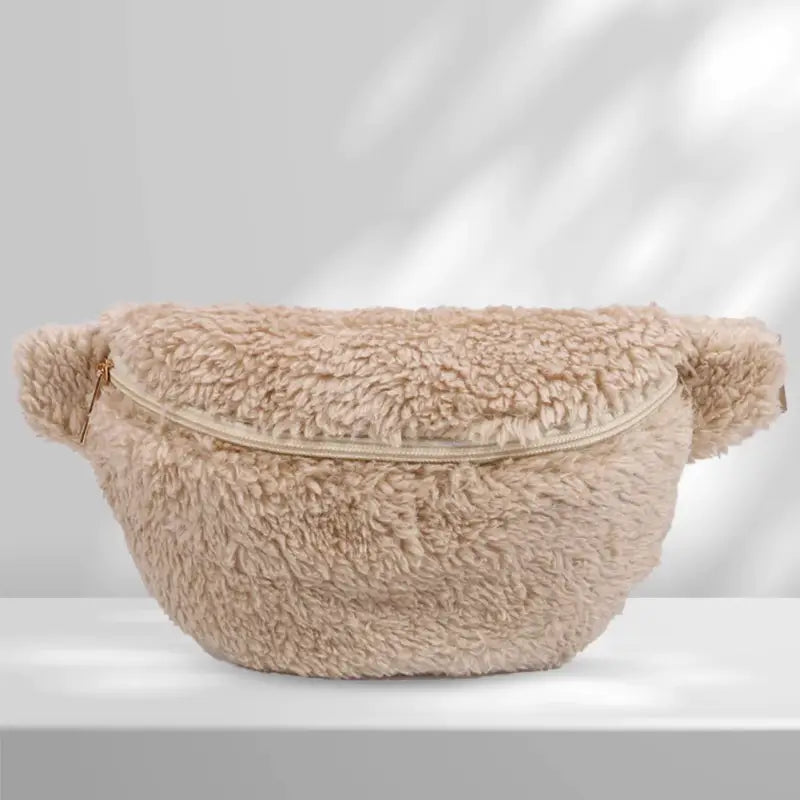 Sac Banane Femme Moumoute Beige