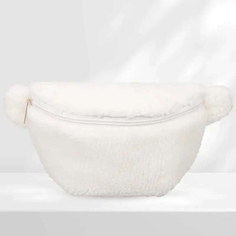 Sac Banane Femme Moumoute Blanc