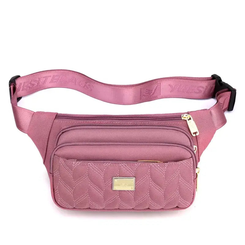 Sac Banane Femme Nylon Imperméable Rose