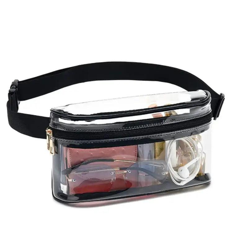 Sac Banane Femme Transparent Noir