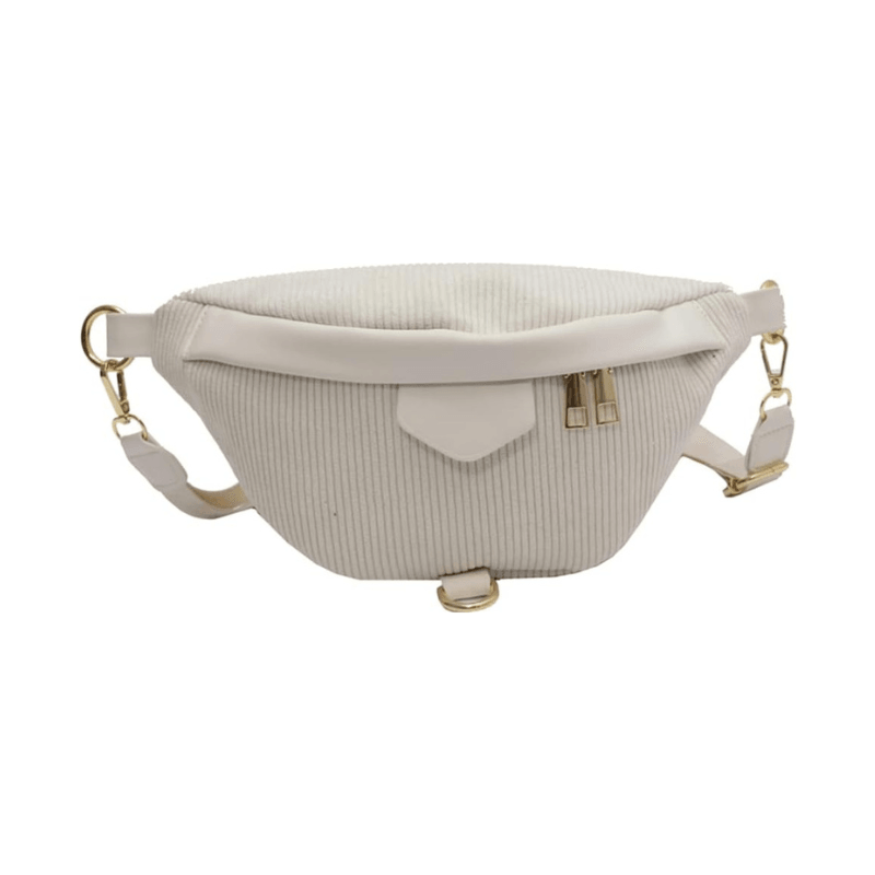 Sac Banane Femme Velours - Blanc