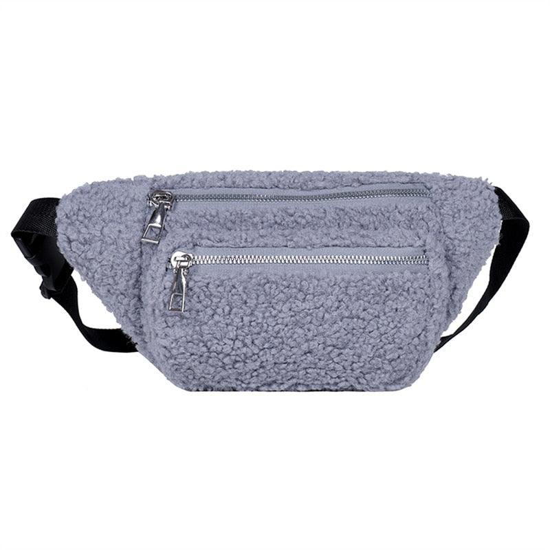 Sac Banane Fourrure - Gris
