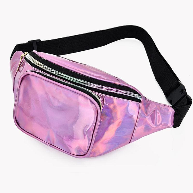 Sac Banane Holographique - Rose