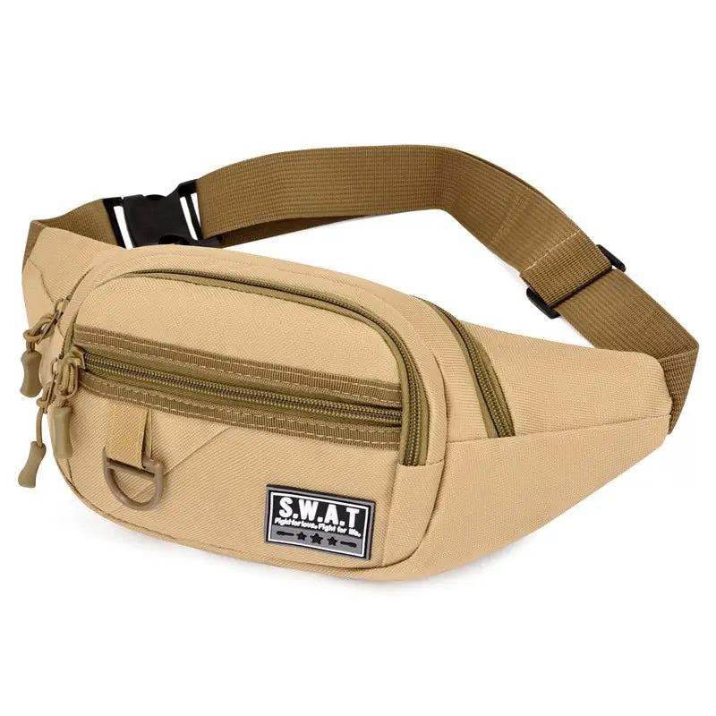 Sac Banane Homme Militaire Souple Beige