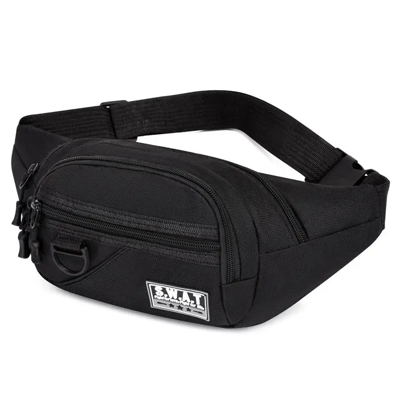 Sac Banane Homme Militaire Souple Noir