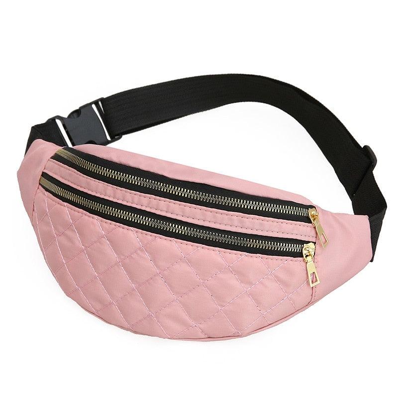 Sac Banane Matelassé Femme - Rose