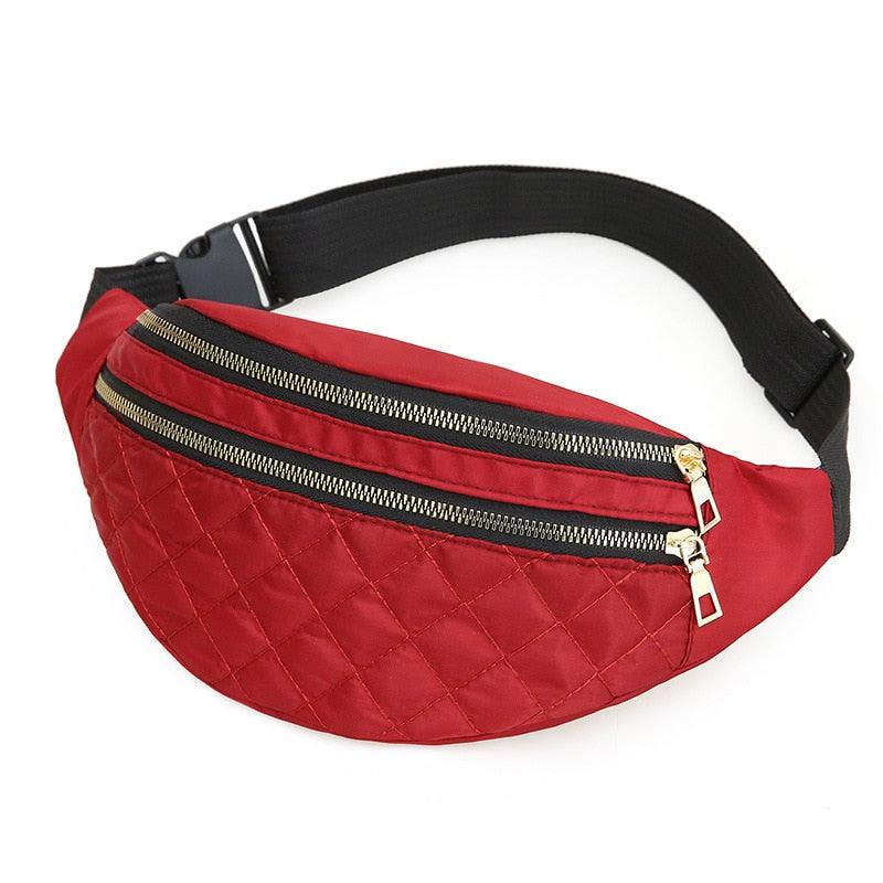 Sac Banane Matelassé Femme - Rouge