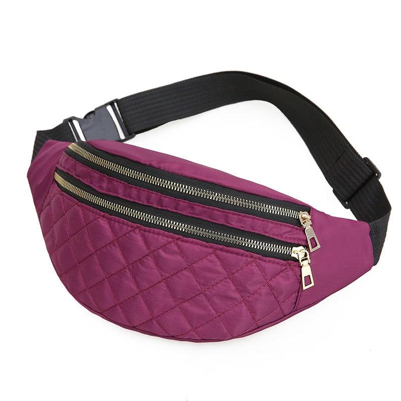 Sac Banane Matelassé Femme - Violet