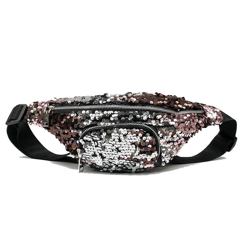 Sac Banane Paillette - Gris