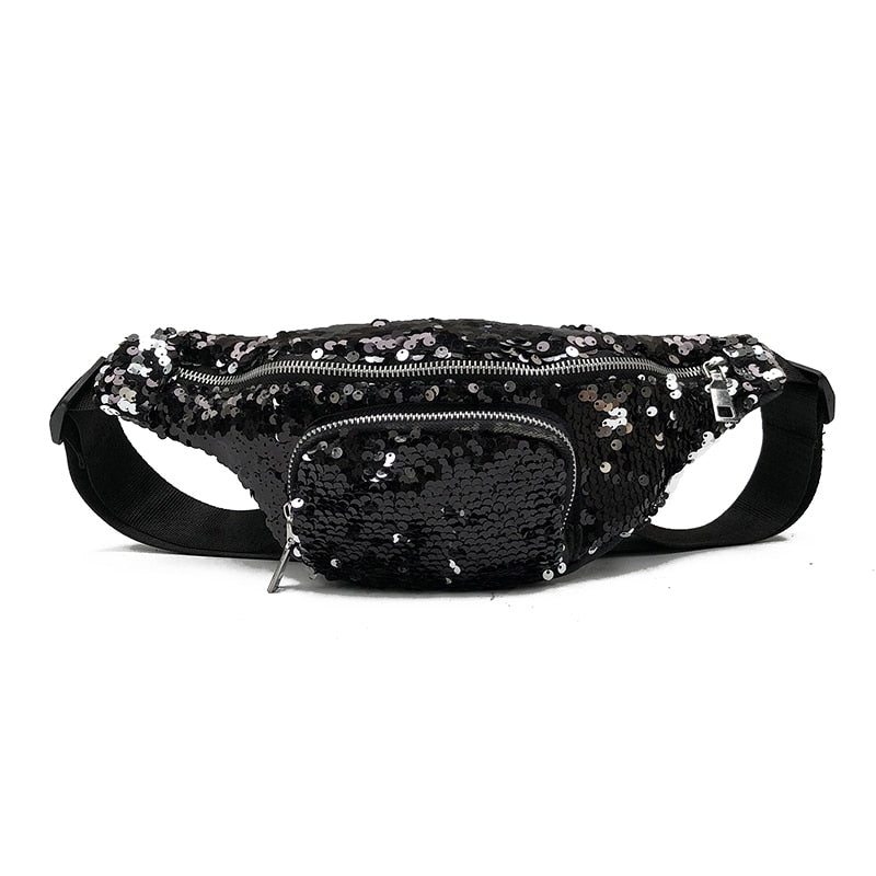 Sac Banane Paillette - Noir