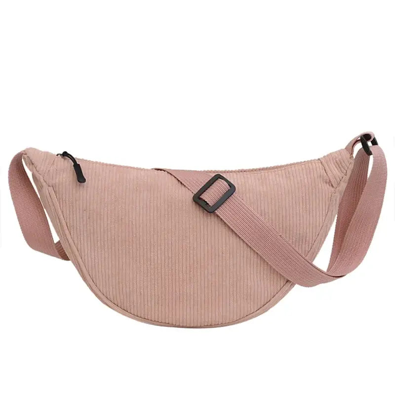 Sac Banane Tendance en Velours Rose