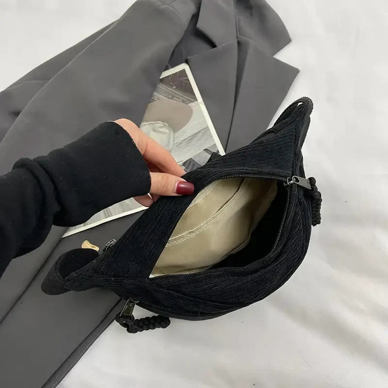 Sac Banane Velours Femme