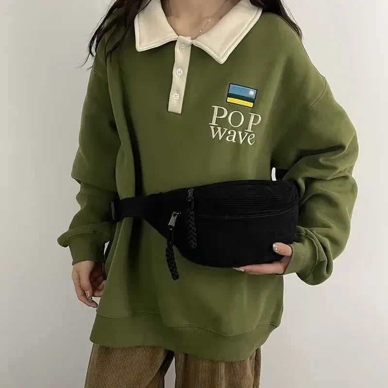 Sac Banane Velours Femme