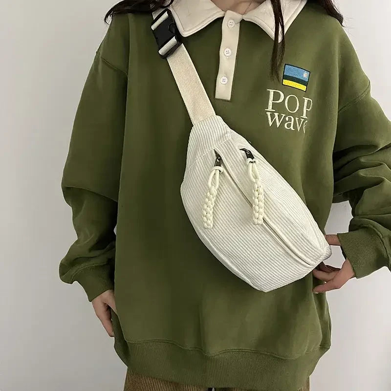 Sac Banane Velours Femme