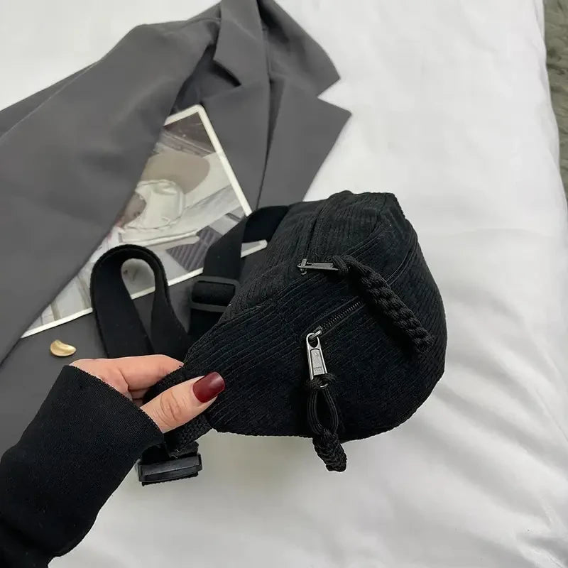 Sac Banane Velours Femme