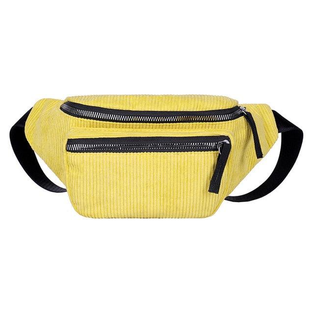 Sac Banane Velours - Jaune
