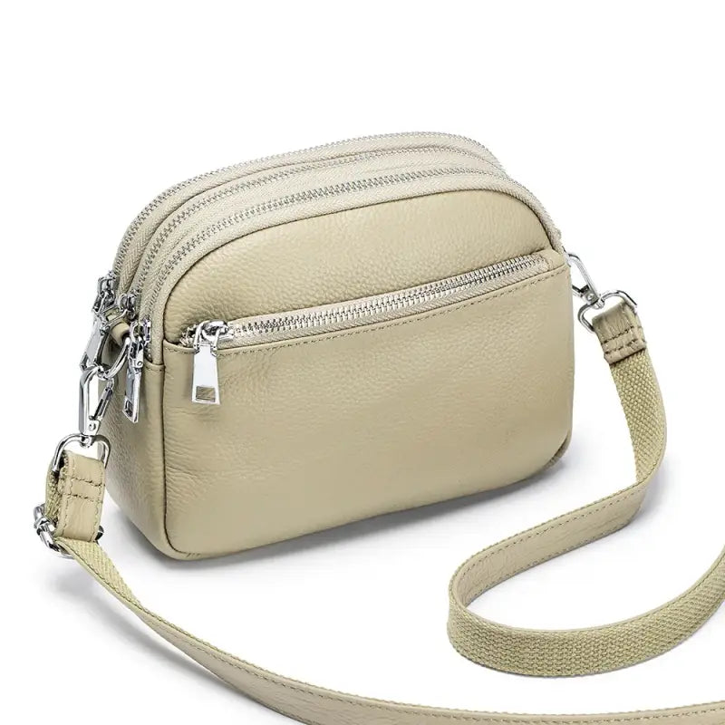 Sacs à Main Bandoulière Cuir Beige