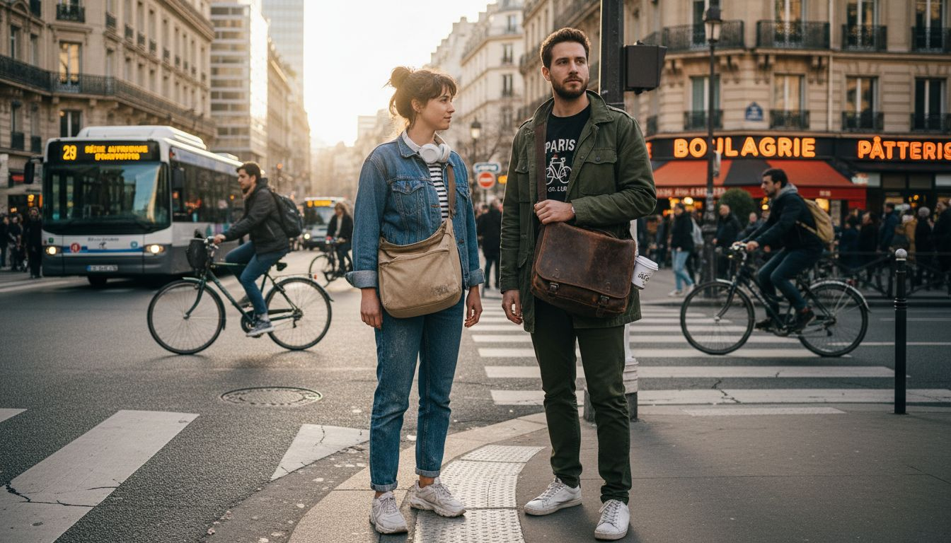 Le style urbain s’impose en ville avec des sacs bandoulière, parfaits pour flâner dans les rues tout en ayant les mains libres.