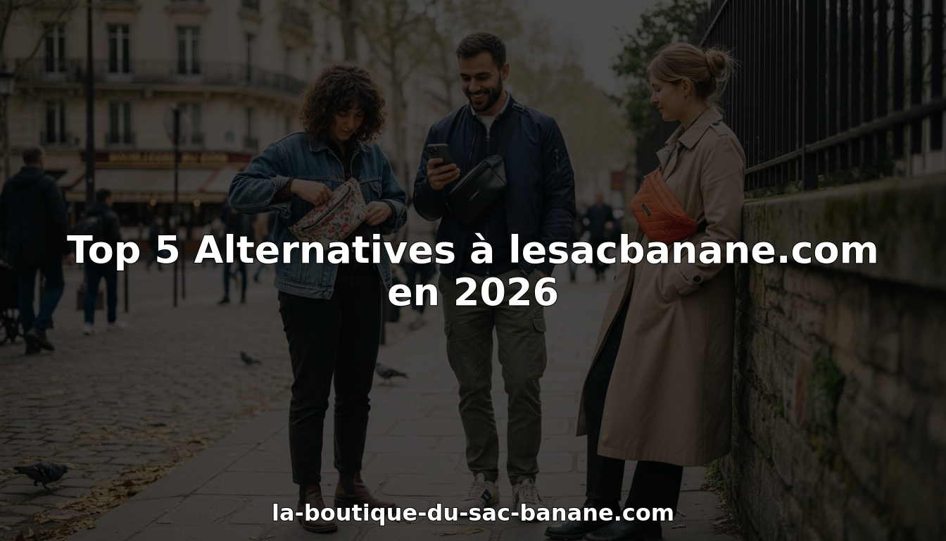 Trois jeunes Parisiens déambulent sur le trottoir, chacun arborant une banane tendance à la taille.