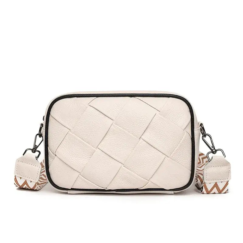 Sac à Bandoulière pour Femme en Cuir Blanc