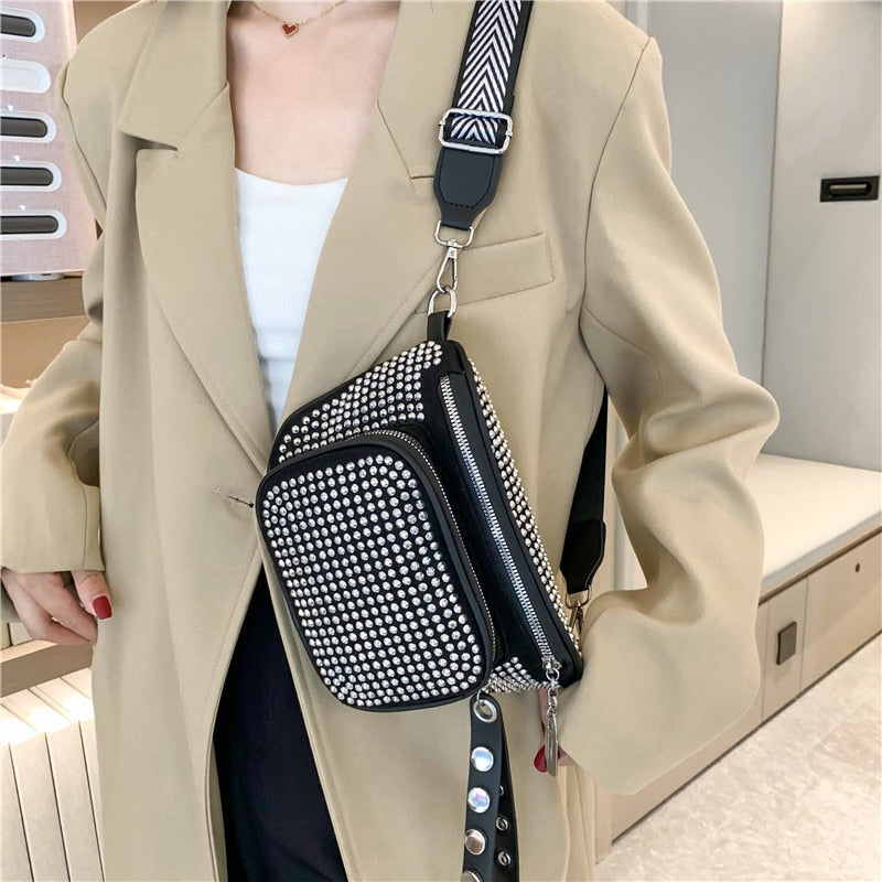 Sac bandoulière femme discount clouté