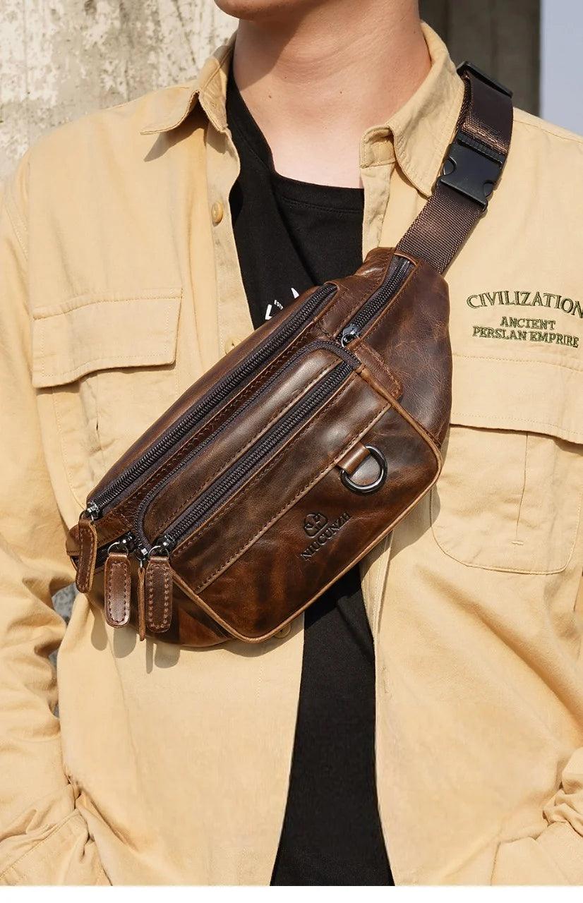 Sac discount marron homme