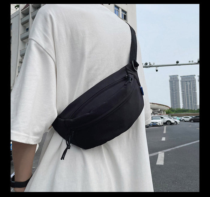 Xoolkly Sac Banane Homme Femme Grande Capacité 7 Poches Zippées – Sacoche Sport Jogging Randonnée Camping Cyclisme – Noir